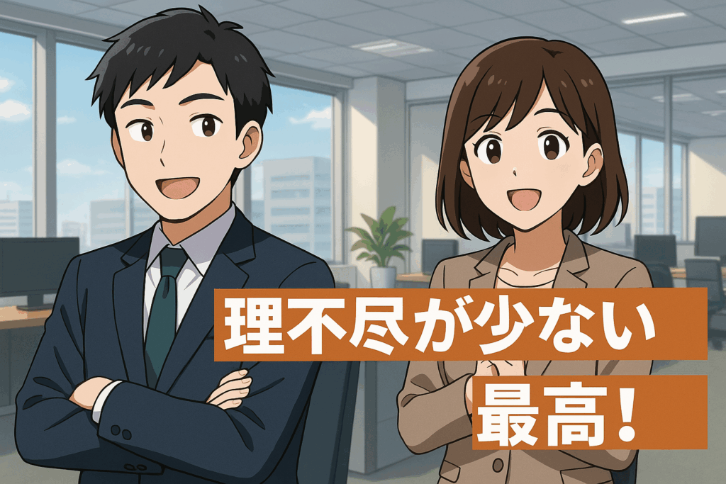 理不尽が少ない職場は最高